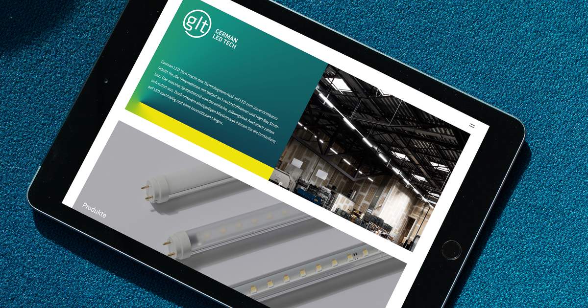 German LED Tech with a new, fresh appearance GLT German LED Tech